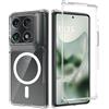 GIOPUEY Cover Magnetica per Motorola RAZR Fold 2026， Compatibile con MagSafe， PC+TPU Trasparenti Antiurto Protettiva Cellulare Custodia - Clear
