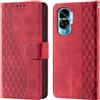 CaseGla Cover per Honor 90 Lite / X50i 5G custodia portafoglio Rosso | Blocco RFID, 3 scomparti carte, 1 tasca banconote, Chiusura magnetica, Supporto, Pelle PU flip cover per Honor 90 Lite