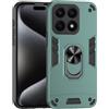 Jiajihua Compatibile con Honor X8a 4G Caso,Compatibile con Honor X8a 4G CRT-LX1 Supporto magnetico per auto [PC+TPU] 2 in 1 Green