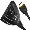 Yeecka Sdoppiatore HDMI Bidirezionale 4K 60Hz Sdoppiatore HDMI Alluminio Switch Splitter 3 in 1 Out, Supporta 4K 3D 1080P UHD HDCP 2.2 Splitter Per TV/Blu-ray/Firestick/Xbox/PS3/4/5-Plata