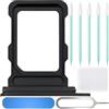 ZHUROUPU Vassoio SIM di Ricambio per iPhone 16 Pro/16 PRO Max con Anello di Tenuta in Gomma Impermeabile, Supporto Vassoio SIM Singolo per 16 Pro/16 PRO Max (Titanio Nero)
