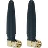 Fohevers 2-Pack Antenna WiFi 2.4G WiFi Antenna SMA Adattatore maschio 90 ° Gomiti Connettore 3DBi Antenna di segnale Wifi omnidirezionale per router wireless