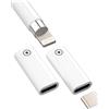 HOYULLI Adattatore USB C Femmina a Lightning Femmina (Set di 2) per Apple Pencil 1° Generazione per IPad Caricatore Pennino Cavo di Ricarica Pen per IPad 10°