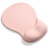 AOKSUNOVA Tappetino Mouse Ergonomico con Poggiapolsi Mouse Pad Rosa | Cuscinetto in gel morbido, superficie liscia, base in silicone stabile e design con bordi rinforzati per l'uso quotidiano