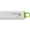 Kingston DataTraveler G4 DTIG4/128GB PenDrive, USB 3.0, 128 GB, Bianco/Verde
