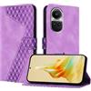 OKZone Cover per OPPO Reno 10 5G/OPPO Reno 10 PRO 5G,Custodia a Libro in Pelle Protettiva Folio Portafoglio con Chiusura Magnetica e Slot per Carte Wallet Case Flip Cover(Porpora)