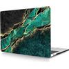 HLAAJJX Custodia per Macbook Pro 15 pollici 2015 2014 2013 2012 Pubblicazione Modello A1398 con display Retina, Copertina Rigida in Plastica Protettiva, Marmo verde