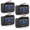 Gibbab 72 W 3 porte 12 V RV interruttore USB presa con voltmetro, 36 W PD3.0 Tipo-C Quick Charge + 2 * 18W QC3.0 pannello montaggio a parete presa caricabatteria auto adattatore multi-porta