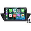 Techschermo Autoradio Android 10,1 pollici per BMW X1 E84 2009-2015, Wireless CarPlay & Android Auto, GPS WiFi Touchscreen Display, DSP, Plug & Play Radio Upgrade + Telecamera Posteriore