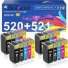 Tito-Express EcoSerie Cartucce compatibili con PGI-520 XL CLI-521 XL per Canon Pixma iP3600, iP4600, iP4600X, iP4700, MP540, MP550, MP560, MP620, MP630, MP640, MP980, MP990, MX860, 0, MX870, set da 20 pezzi