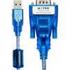U-Tek UTEK UT-8801 1.5M Lunghezza USB a RS-232 Convertitore ver2.0 (1-Port USB a RS-232 Serial Converter con protezione ESD)