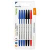 Pryma Penna Sfera Handy Punta 1 mm - Set 6 Pezzi (3 Blu, 2 Nere, 1 Rossa) - Scrittura Scorrevole e Precisa, Ideale per Ufficio, Scuola e Casa