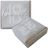 Social Crazy Scatole Portaconfetti mattonella per cerimonie Personalizzate - 18 Anni Argento - Scatoline Bomboniere battesimo, compleanno, porta bomboniere personalizzato MADE IN ITALY (Pz 10)