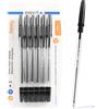 Pryma Penna a Sfera Handy Fusto Trasparente 1 mm - Confezione 12 Pezzi Nero, Scrittura Fluida e Precisa, Ideale per Scuola, Ufficio e Casa