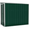 vidaXL Capanno Giardino a Parete Verde 118x194x178 cm Acciaio Zincato