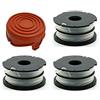 Odashen Bobina di ricambio per decespugliatore Black and Decker, 1 copertura per bobina + 3 corde per decespugliatore GL315/GL350/GL650