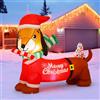 GOOSH 1,5 m di lunghezza per interni ed esterni, giardino, decorazione natalizia per cani, autogonfiabile, con vestito perfetto per bassotto e cortile