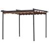 Salone Negozio Online PERGOLA MT.3X3 GAZEBO ACCIAIO CON TELO RETRATTILE SCORREVOLE GIARDINO