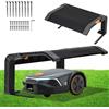 Eulenke Garage pieghevole per robot tosaerba | 72 x 56 x 36 cm | resistente alle intemperie + protezione UV | nero