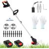Eulenke Tagliaerba a batteria, tagliabordi, con 2 batterie da 1,5 Ah e caricatore), 2 in 1, 18.000 giri/min, 24 V, tagliabordi