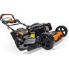 TOP CUT TC-LS-51-196L-E, tosaerba a benzina con trazione e avviamento elettrico, motore da 196 cc, larghezza di taglio 51 cm, funzione di pacciamatura 4 in 1, scarico laterale da 60 l, potente per