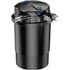 AquaOne Filtro per laghetto a pressione CPU-30000 I filtro per laghetti fino a 60.000 litri, filtro biologico per laghetto con chiarificatore UVC da 55 Watt con pulizia automatica e timer