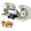 Generic Macchina per tornio per lucidatura dentale - Attrezzatura da laboratorio da 550 W, smerigliatrice da banco a doppia testa da 3000 giri/min per lucidatura e brunitura di gioielli