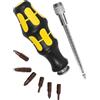 Generic Cacciavite portatile 6 in 1 con 6 punte cacciaviti regolabili con manico antiscivolo compatto per elettronica digitale Riparazione di piccoli elettrodomestici
