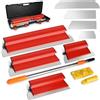 Utensy Set di spatole per superfici con valigia, spatola in acciaio inox con asta telescopica e adattatore, 80/60/40/25 cm, spatola professionale per grandi aree di lavoro, decorazione da parete e