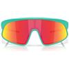 Oakley Oo9484d Rslv Occhiali da Sole Rettangolari, Matte Celeste/Prizm Rubino, 49 mm