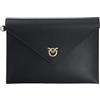 Pinko Pochette Flat Purse Handle nera da donna UNI