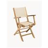 Macabane Set di 2 sedie da giardino pieghevoli in legno di teak con braccioli Fun