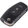 Heart Horse 3 Pulsanti Guscio per Chiave compatibile con Fiesta Focus Mondeo MK4 Kuga C-Max S-max Galax Ricambio Pieghevole Guscio Chiave Telecomando con HU101 lama