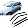 J&J AUTOMOTIVE HEKO Deflettori per VW Passat B6 / B7 Wagon 2005-2014 | 4 deflettori HEKO per Volkswagen Passat B6 / B7 Wagon, PMMA 3 mm, fumé, canale del finestrino.