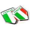 Newperlite Adesivo con bandiera italiana, emblema bandiera italiana, accessori per decorazione auto, scudo cromato per camion, veicoli, auto, confezione da 2