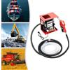 KumuJ Pompa diesel, 230 V, autoadescante, 550 W, pompa dell'olio combustibile, pompa del carburante di alta qualità, 60 l/min, pompa dell'olio diesel autoadescante con pistola automatica di erogazione