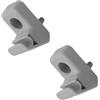 Twowinds - Gancio Parasole 735478275 Compatibile con Fiat Punto, Punto EVO, Grande Punto, 500, Panda, Doblo, Fiorino, Strada, Idea, Palio, Albea, Qubo Brava - Clip Fissaggio Parasole (2 pezzi, Grigio)