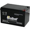 Unibat 1481226 Batteria Ermetica, 12V, 12Ah, 151mm x 98mm x 101mm