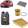 OP Kit tagliando 3 filtri + 3L olio IPC 5W30 X per Volkswagen Polo 6R 6C 1.2 benzina