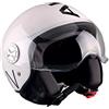 AL Helmets - CASCO DEMI-JET AL HELMETS MOD. 101 COLORE BIANCO LUCIDO GRAFICA AL-DESIGN MISURA M