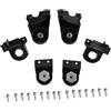 Riloer Kit di riparazione staffa faro anteriore sinistro e destro Riloer nero compatibile con Mercedes-Benz CLASSE C W205 2004-2018 A2058200414 A2058200514