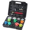 VEVOR Kit Tester Universale per Pressione di Sistema Raffreddamento del Radiatore con Adattatori per Pompa a Mano Tappi Codificati a Colori, Strumenti per Pressione con Valigetta per Auto Moto Camion