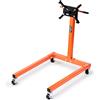 VEVOR Cavalletto di Supporto per Motori da Officina Portata Massima 590kg con Ruote Freni, Supporto di Motore Mobile Base Forma di U Bracci Girevoli 360°, Supporto per Motore Auto Veicoli da Officina