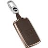 ontto Custodia per chiave dell'auto, adatta per Mitsubishi ASX 2023 2024 2025 per Alpine A290 GTS, custodia in metallo, custodia portachiavi in pelle, accessorio D marrone