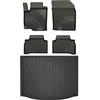 SMK Set di tappetini in gomma e tappetini per il bagagliaio per Suzuki Vitara II 2015-2018 Migliorare il comfort di viaggio con tappetino antiscivolo auto 3D- tappetini per tutte le stagioni auto, pro
