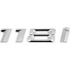 HolaDemo 118i - Adesivo per auto con numero posteriore a lettere, con zinco, stile 3D, adatto per BMW 118i, modello di auto, colore: argento