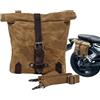 Generico Borsa per attrezzi da moto: tela impermeabile, borsa da sella vintage cerata, custodia laterale | per riporre motociclette, biciclette, scooter, viaggi, manutenzione esterna, attrezzatura per