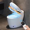Homary WC Giapponese Intelligente con Bidet Incorporato, Bianco, 4.84 L/Scarico, Sedile Riscaldato e Funzioni Regolabili, Scarico a Sifone, Coperchio Manuale e Scarico Orizzontale, J021123584