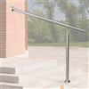 Randaco Corrimano in acciaio inox, corrimano per scale, ringhiera, montaggio laterale, angolo regolabile, con materiale di montaggio, facile da pulire, per interni ed esterni, 120 cm