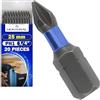 MONTERAL 20 Pezzi Inserti per Avvitatore Professionali PH1 x 25 mm con un Attacco Esagonale 1/4 - Punte Avvitatore con Zona di Torsione - Inserti Realizzati in Acciaio Legato S2 - MONTERAL